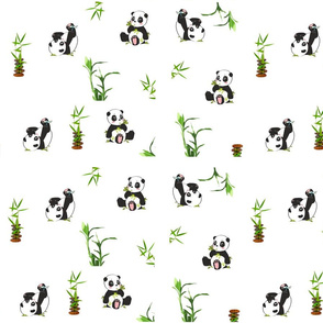 Panda bears pattern narrowed version