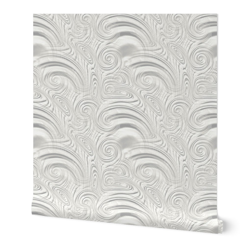 Embossed Paint Swirls (White)