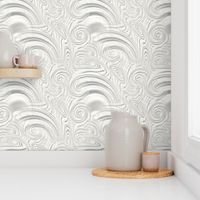 Embossed Paint Swirls (White)