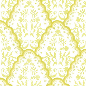 Large Goldenrod Scallop Paisley