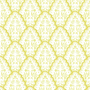 Medium Goldenrod SCALLOPED EDGES PAISLEY TEXTURE