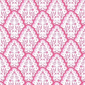 Medium Pink Scallop Paisley