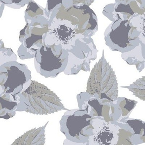 Floral Gray Large