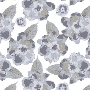 Floral Gray Medium