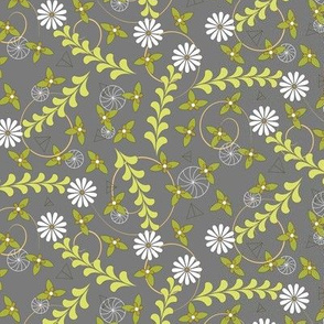 Ditsy Geo Floral gray