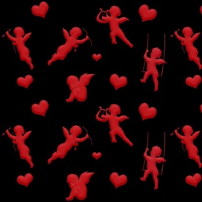 Cupid,hearts,love,Valentine’s pattern.