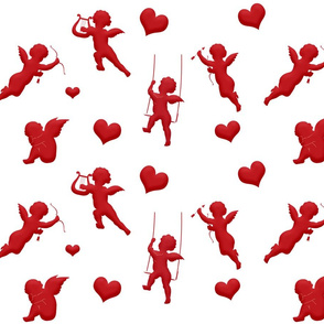 Cupid ,love ,hearts,Valentine’s day pattern decor