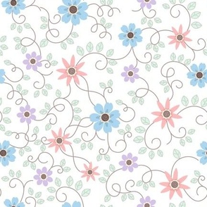 Little pastel flowers