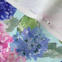 Spring Hydrangea Watercolor // Mint (Small Size)