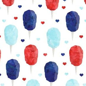 Patriotic Cotton Candy - Red white and blue cotton candy fairy floss - LAD20