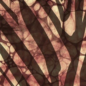 Animalier stripes dusty rose and chocolate brown