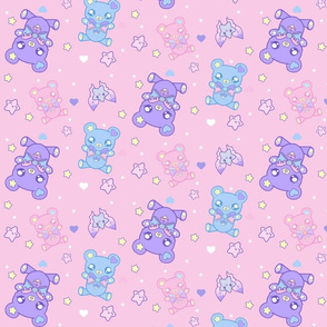 kawaii bears pink