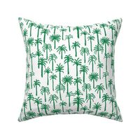 palm tree fabric - hand-drawn palms fabric, palm print, tropical fabric, tropical print, palm print fabric - green