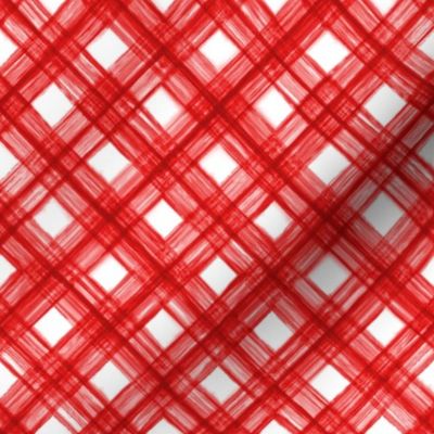 Shibori Check - Red on White - © Autumn Musick 2019