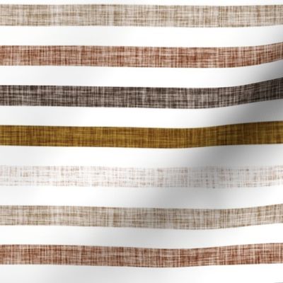 1/2" linen stripes // spice, mud, bronze, stone, sugar sand