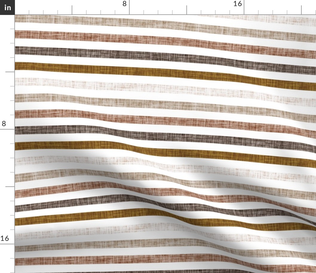 1/2" linen stripes // spice, mud, bronze, stone, sugar sand