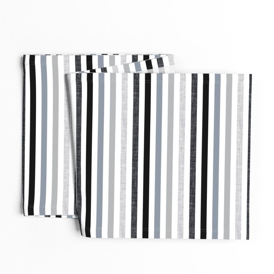 1/2" linen stripes // 179-5, black, anchor, 174-4, cloud