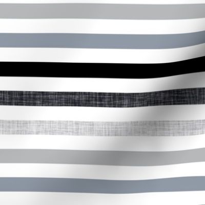 1/2" linen stripes // 179-5, black, anchor, 174-4, cloud