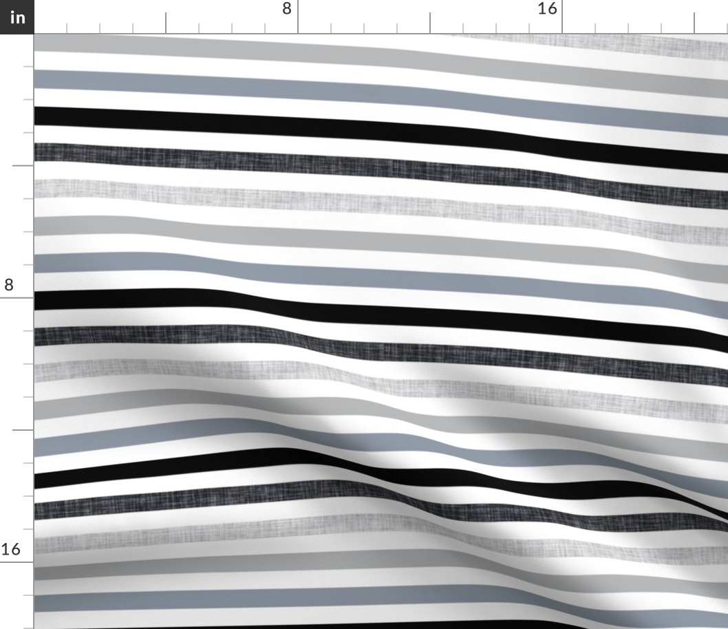 1/2" linen stripes // 179-5, black, anchor, 174-4, cloud
