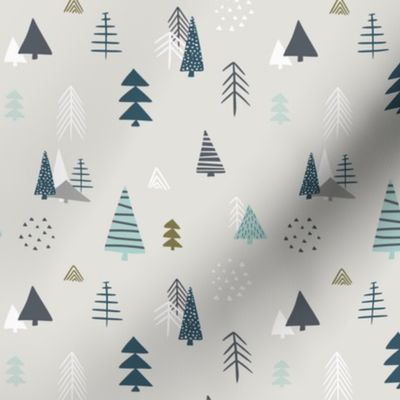 Pine forest in scandinavian design