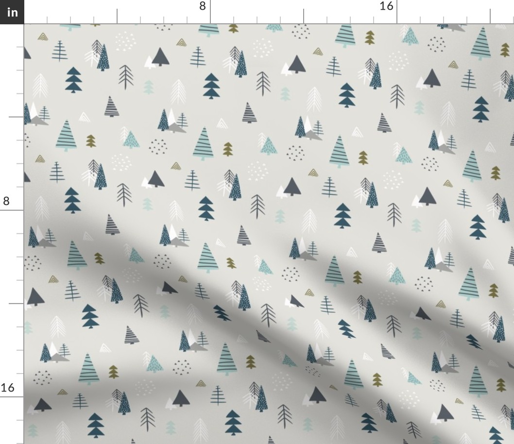 Pine forest in scandinavian design