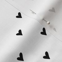 Valentine's Day Solid Hearts Pattern | Black on White