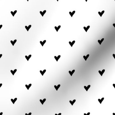 Valentine's Day Solid Hearts Pattern | Black on White