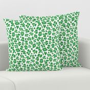 8" leopard print white and green