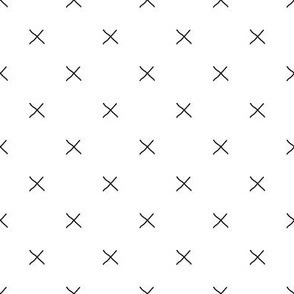 X Cross Mark Pattern | Black on White