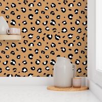 Little spotted leopard dreams panther animal print trend design ochre honey yellow neutral nursery SMALL