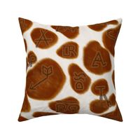 Branded Brown and White Cowhide