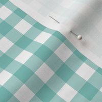 1/2" Gingham (cool breeze + white)