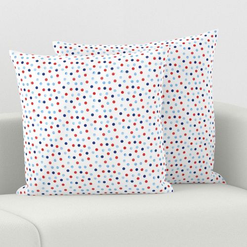 (small scale) polka dot scatter - red white and blue LAD20