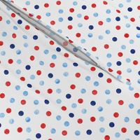 (small scale) polka dot scatter - red white and blue LAD20