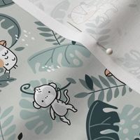 Mint tropics - jungle vector - small