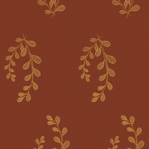 Gold Leaves on Red Wine (Russet Summer: Coordinate)