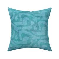 Wavy Bark Pattern Aqua 12"