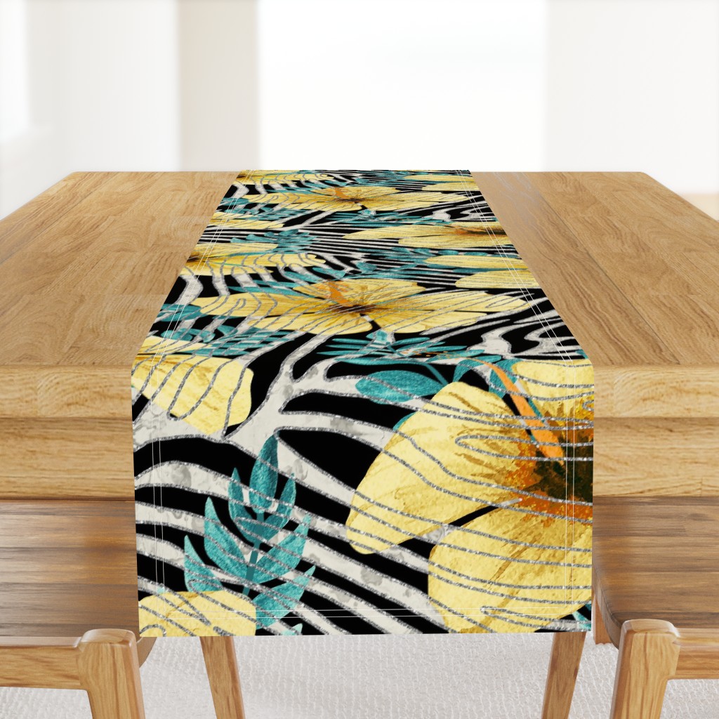 Yellow Hibiscus Zebra