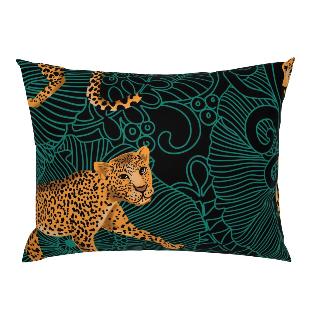 LEOPARD EXOTIC JUNGLE black large scale