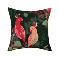 Tropical exotic birds and florals