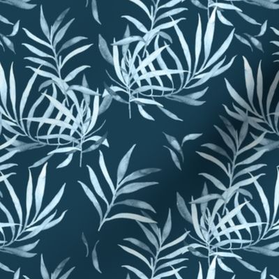 Tropical Foliage|Classic Blue Palm|Renee Davis