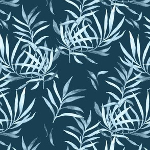 Tropical Foliage|Classic Blue Palm|Renee Davis