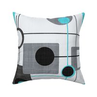 orbs and squares turquoise and white50