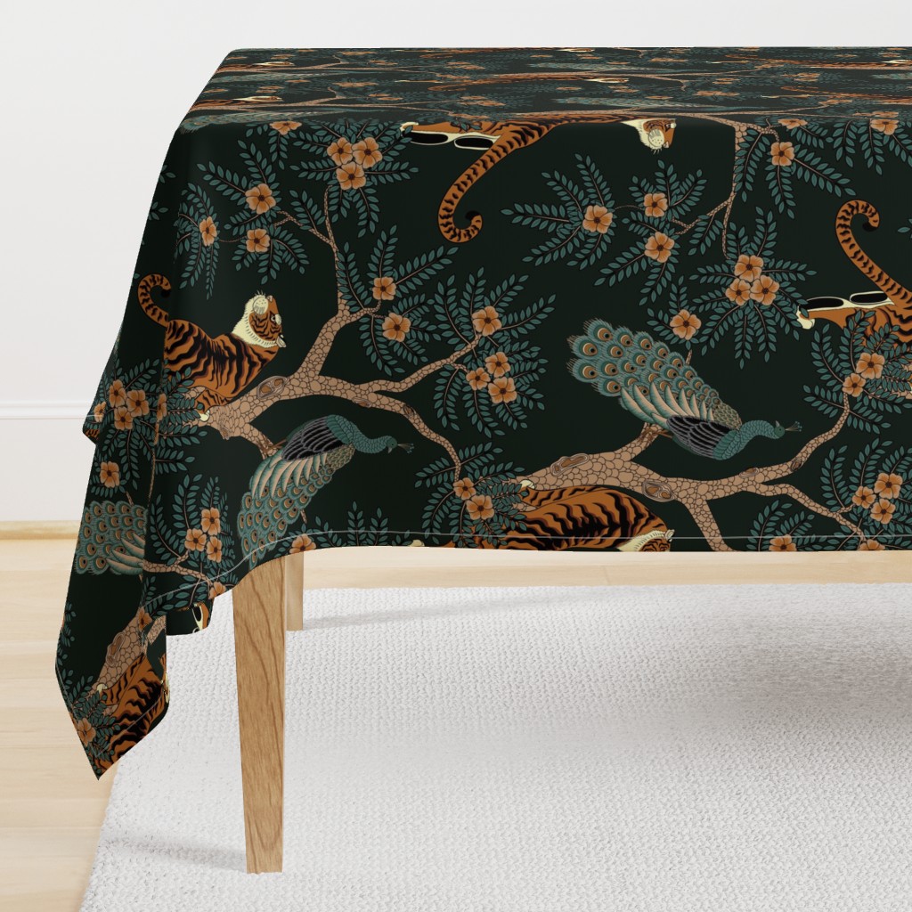 tiger and peacock (large scale)