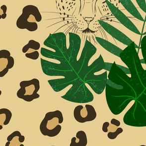 Leopard and Leaves