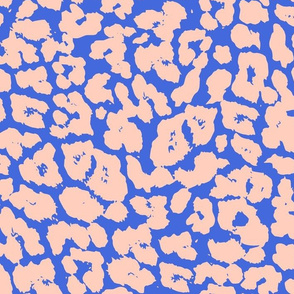 Feline Print in blue and pink