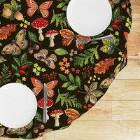 Animalier Forest Butterflies on Golden Brown by Angel Gerardo - Large Scale