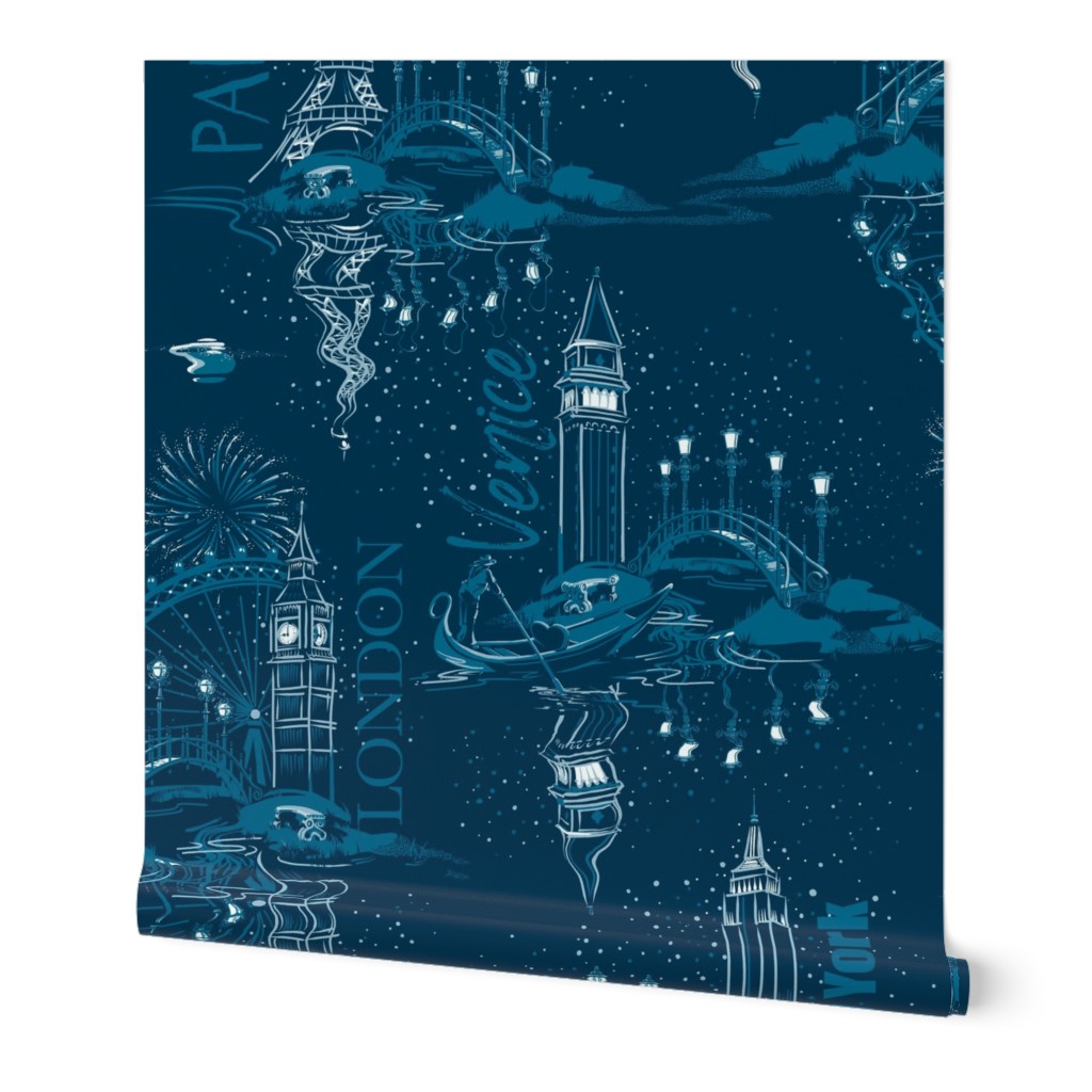 Starry Night Romance | Extra Large | Teal