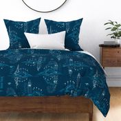 Starry Night Romance | Extra Large | Teal