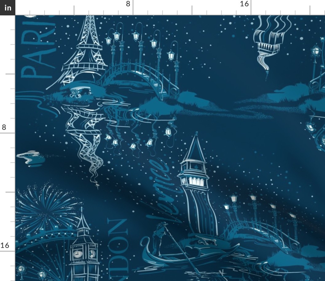 Starry Night Romance | Extra Large | Teal